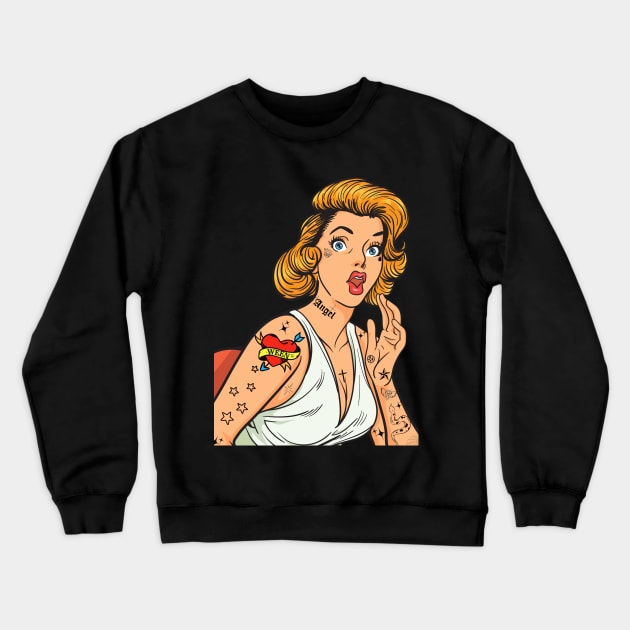 WEEN Tattoo Lady Crewneck Sweatshirt by GypsyBluegrassDesigns